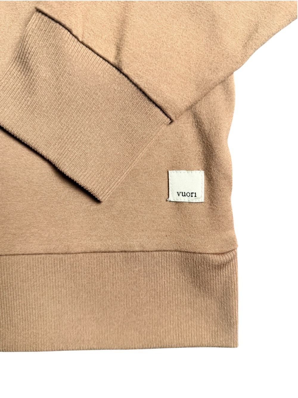 Vuori Women’s Crewneck Sweatshirt Tan Brown Raglan Pullover Size L - Picture 4 of 8